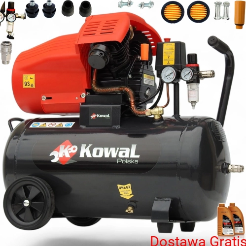 12 bar Kompresor olejowy ZBV 50L 230v 2 tłoki 540 L/min sprężarka olejowa pompa powietrza KowaL Polska Po zwrocie