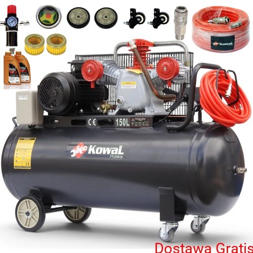 14 bar Kompresor olejowy k46 150L 400v 3 tłoki 650 L/min sprężarka olejowa pompa powietrza KowaL Polska