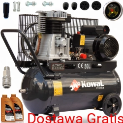 12 bar Kompresor olejowy k47 50L 230v 2 tłoki 550 L/min sprężarka olejowa pompa powietrza KowaL Polska
