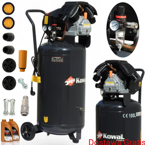 12 bar Kompresor olejowy K39 100L 230v 2 tłoki 540 L/min sprężarka olejowa pompa powietrza KowaL Polska